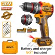 INGCO Κρουστικό Δραπανοκατσάβιδο Compact Μπαταρίας 20V Li-Ion 76Nm SOLO CIDLI207686E-S